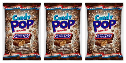 Candy Pop Snickers Popcorn 5.25oz Bags — 3-Pack