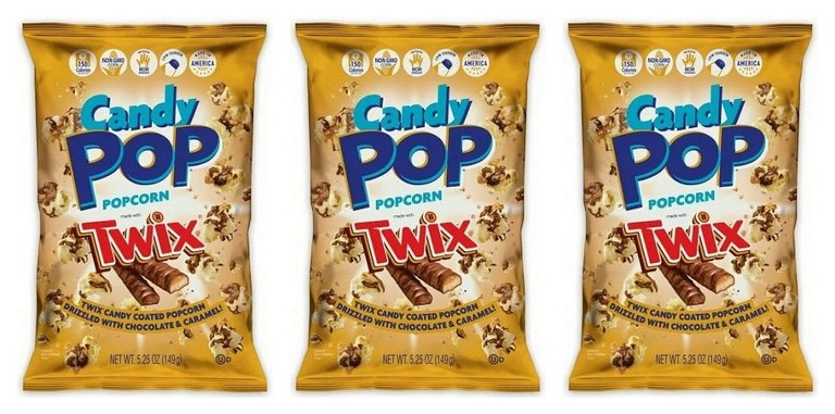 Candy Pop TWIX Popcorn 5.25oz Bags — 3-Pack