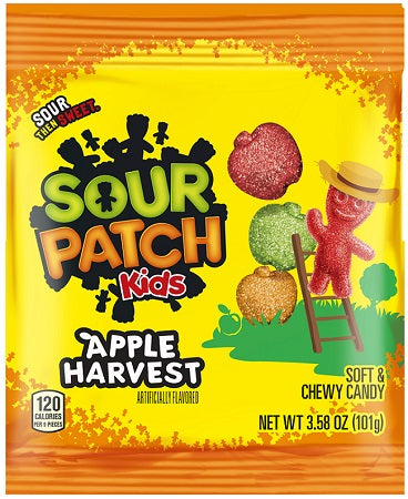 Sour Patch Kids Apple Harvest 3.58oz Peg Bag