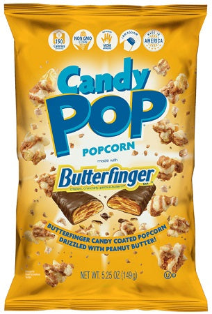 Candy Pop Butterfinger Popcorn 5.25oz Bags — Case of 12