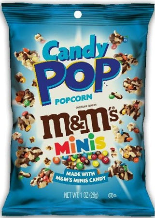 Candy Pop M&M's Minis Popcorn 1oz Bags — Box of 8