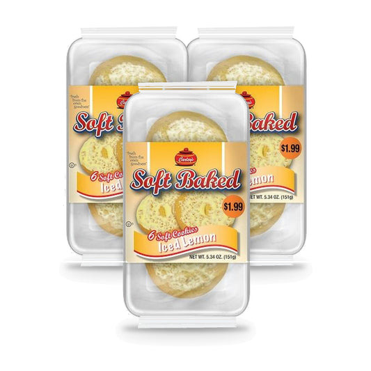 Carley's Soft Baked Iced Lemon Cookies 5.34oz 3-Pack