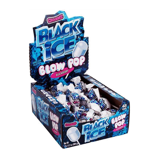 Charms Blow Pop Black Ice 0.65oz 48ct — full package