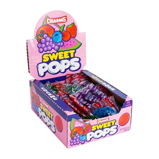 Charms Flat Sweet Pops 0.65oz 48ct — full package