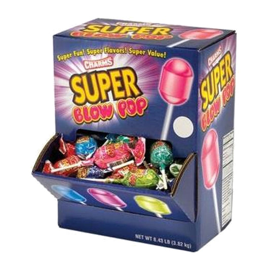 Charms Super Blow Pop Assorted Display 1.12oz 100ct — full package