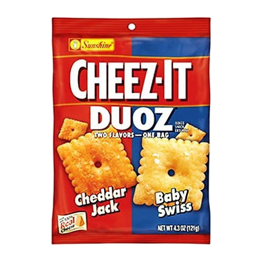 Cheez-It Duoz Cheddar Jack & Baby Swiss 4.3oz 6ct pack — full package