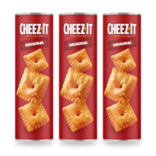 Three Cheez-It Original 6.8 oz cans