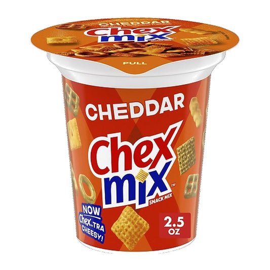 Chex Mix Cheddar Snack Mix Cups 2.5oz bag — full pack