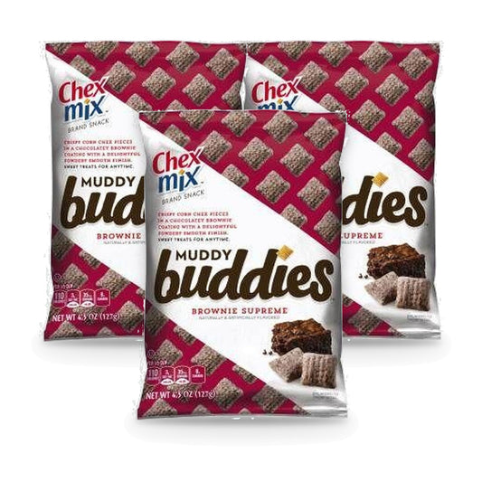 Chex Mix Muddy Buddies Brownie 4.5oz 3-Pack — three single packs