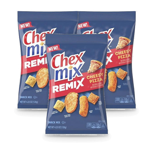 Chex Mix Remix Cheesy Pizza 4.25oz 3-Pack — three single packs