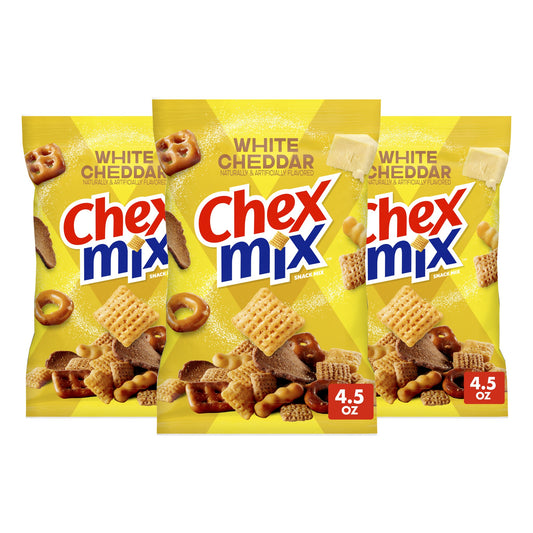 Chex Mix White Cheddar 4.5oz 3-Pack — three single packs
