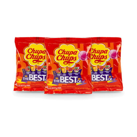 Chupa Chups Best Of 10-Count 4.2oz Peg Bag 3-pack