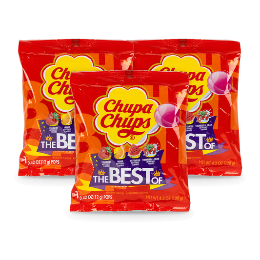 Chupa Chups Best Of 10-Count 4.2oz Peg Bag 3-pack