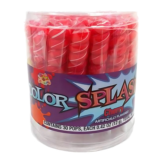 Color Splash Pops Cherry 0.42oz 30ct Tub — full package