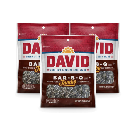 David BBQ Roasted & Salted Seeds 5.25oz 3-Pack