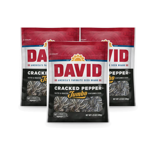 David Jumbo Black Cracked Pepper Seeds 5.25oz 3-Pack