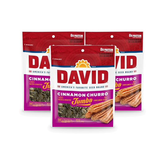 David Jumbo Cinnamon Churro Seeds 5.25oz 3-Pack