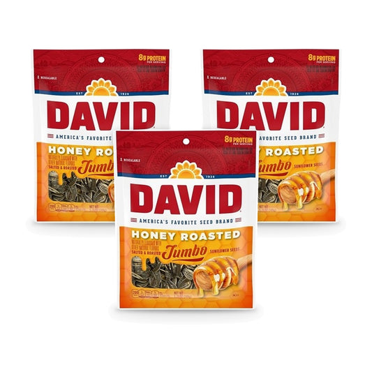 David Jumbo Honey Roasted Seeds 5.25oz 3-Pack