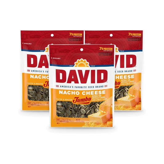 David Jumbo Nacho Cheese Seeds 5.25oz 3-Pack