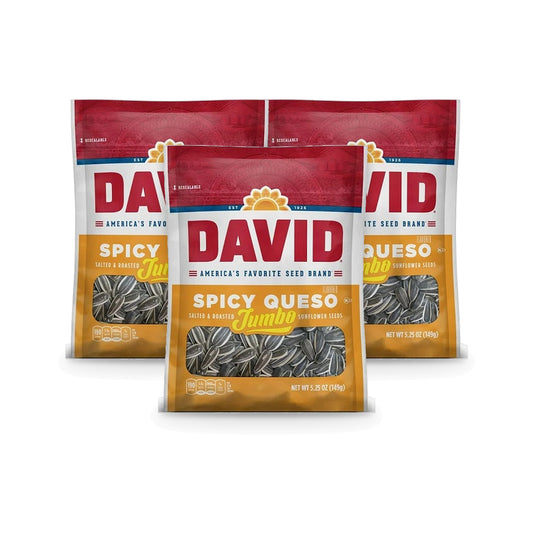 David Jumbo Spicy Queso Seeds 5.25oz 3-Pack