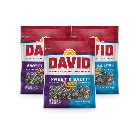 David Jumbo Sweet & Salty Seeds 5.25oz 3-Pack