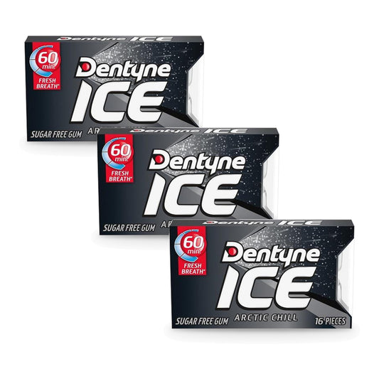 Dentyne Ice Arctic Chill Sugar-Free Gum 16-Piece Packs 3-Pack