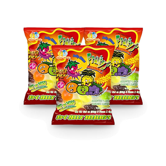 Din Don Fruity's Ju-C Jelly Bites Hot & Spicy 13oz 3-Pack