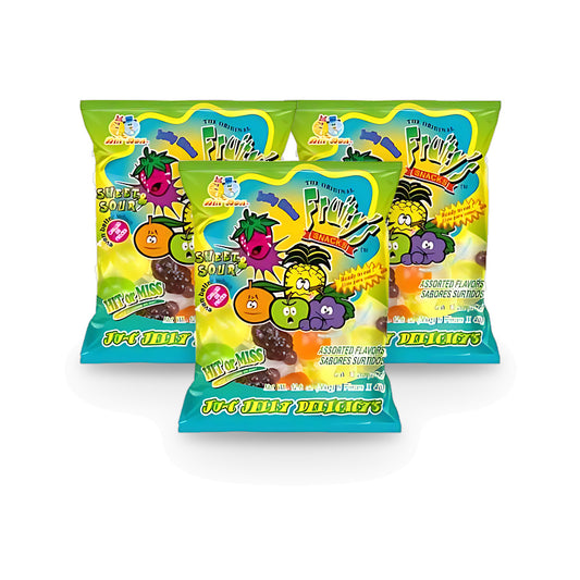 Din Don Fruity's Ju-C Jelly Bites Sweet & Sour 13oz 3-Pack