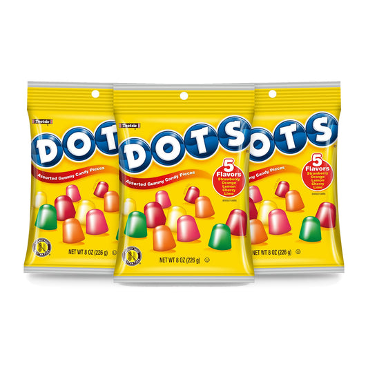 Dots Peg Bag 8oz 3-Pack