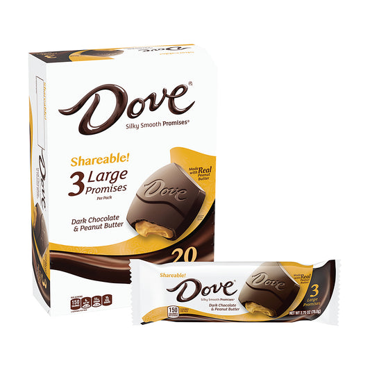 Dove Dark Chocolate Peanut Butter King 2.75oz 20ct box