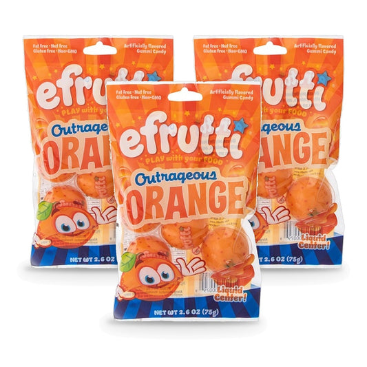 e.frutti 3D Fruit Outrageous Orange 2.6oz Peg Bag 3-Pack