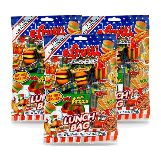 e.frutti Lunch Bag Gummy 2.7oz Peg Bag 3-Pack