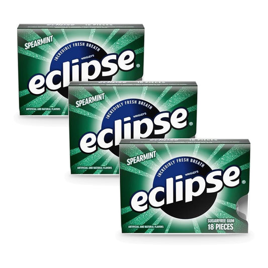 Eclipse Spearmint Sugar-Free Gum 18-Piece Packs 3-Pack