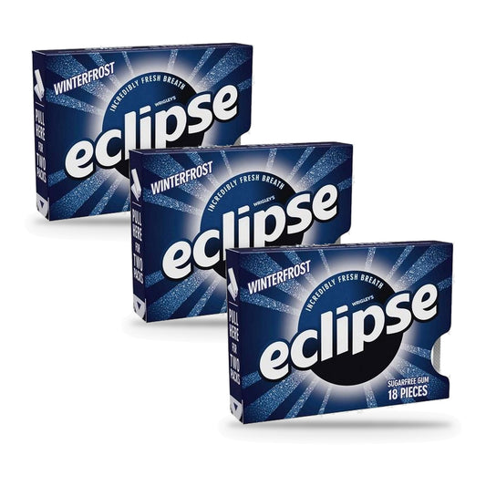 Eclipse Winterfrost Sugar-Free Gum 18-Piece Packs 3-Pack