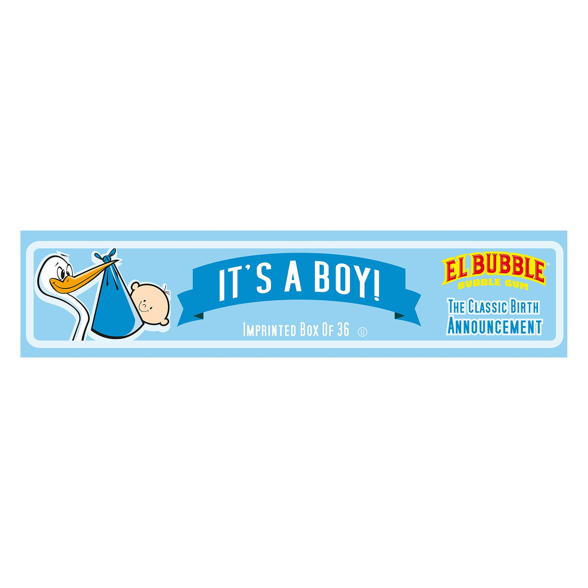 El Bubble It's A Boy Bubble Gum Cigars, closed box front