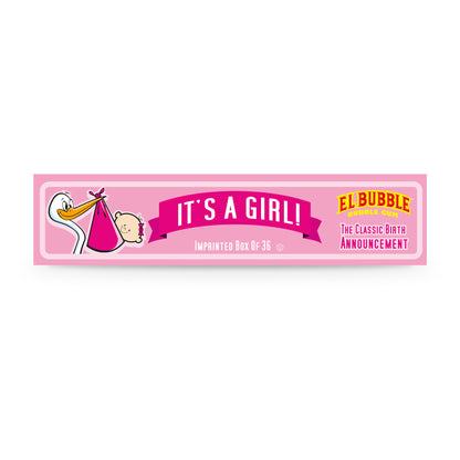 El Bubble It's A Girl Bubble Gum Cigars, closed box front