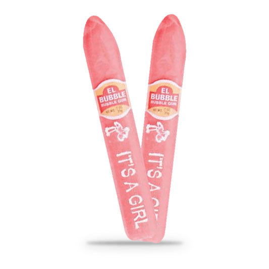 El Bubble It's A Girl Bubble Gum Cigars, two individually wrapped gum cigars