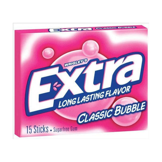 Extra Classic Bubble Sugar-Free Gum Party Packs 15-Stick