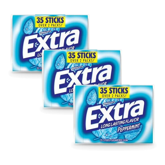 Extra Peppermint Sugar-Free Gum 35-Stick Packs 3-Pack