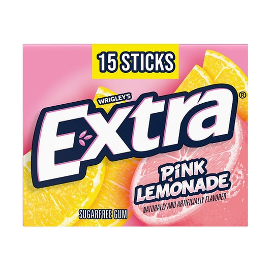 Extra Pink Lemonade Sugar-Free Gum Party Packs 15-Stick