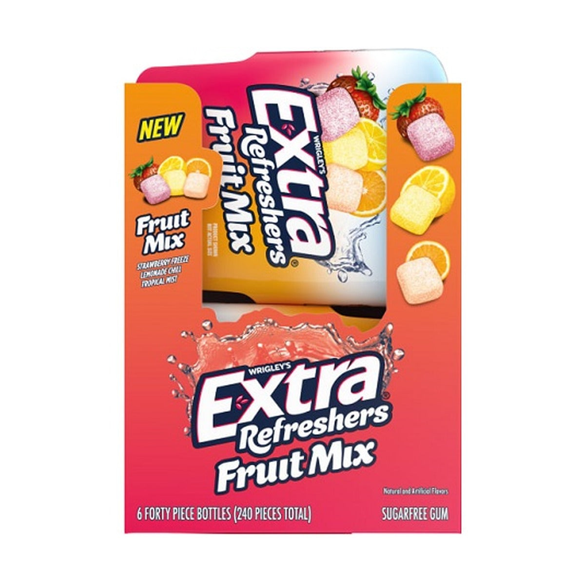 Extra Refreshers Fruit Mix Sugar-Free Gum 40-Piece Bottle