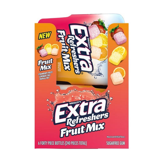 Extra Refreshers Fruit Mix Sugar-Free Gum 40-Piece Bottle