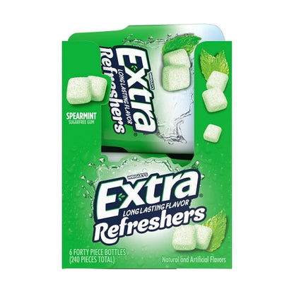 Extra Refreshers Spearmint Sugar-Free Gum 40-Piece Bottle