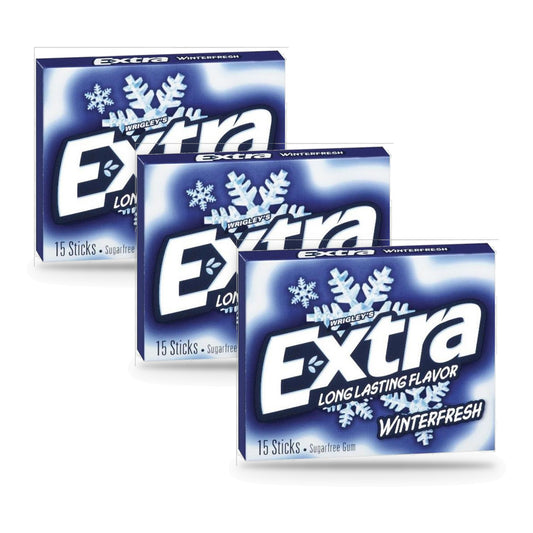 Extra Winterfresh Sugar-Free Gum Party Packs 15-Stick 3-Pack