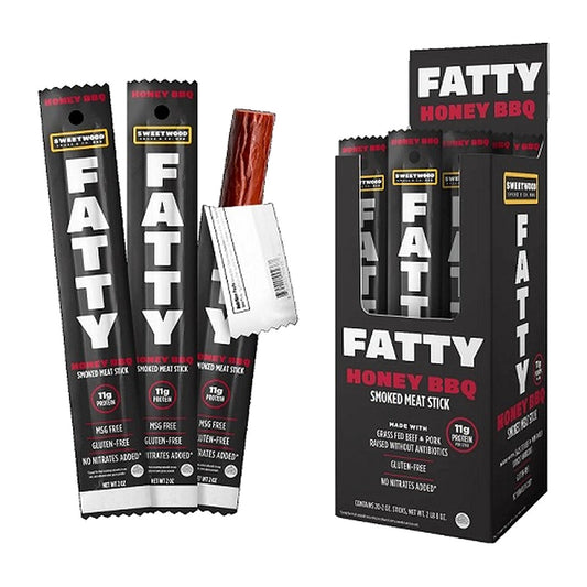 Fatty Meat Stick Honey BBQ 2oz pack — full package