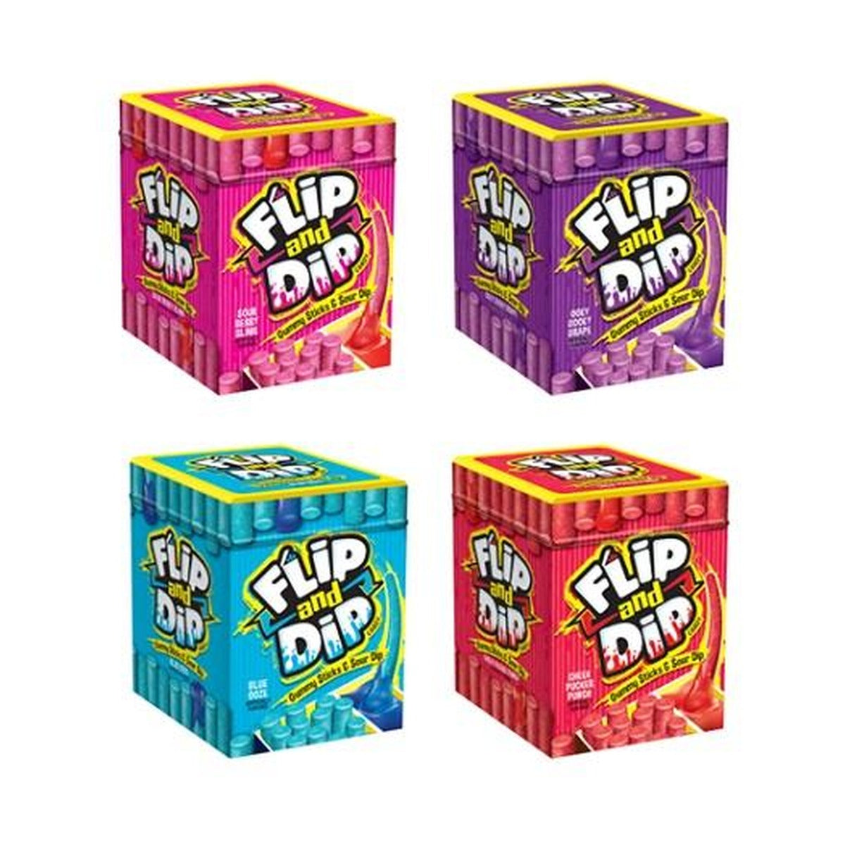 Foreign Candy Flip and Dip Gummy Sticks & Sour Dip 3.4oz