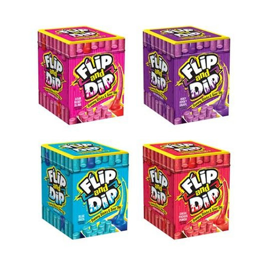 Foreign Candy Flip and Dip Gummy Sticks & Sour Dip 3.4oz