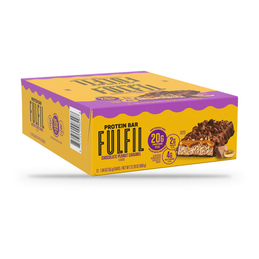 Fulfil Chocolate Peanut Caramel Protein Bar 1.94oz, Box of 12
