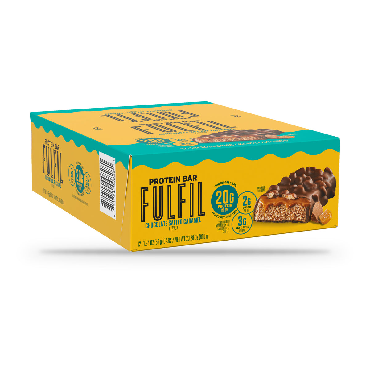Fulfil Chocolate Salted Caramel Protein Bar 1.94oz, Box of 12