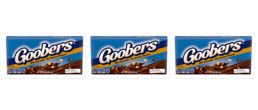 Goobers Chocolate Covered Peanuts 3.5oz Theater Box 3-Pack